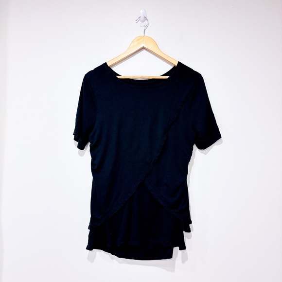 🌼NWOT🌼 LAIT DE POULE – Black maternity & nursing t-shirt | Size XL * - Picture 2 of 7
